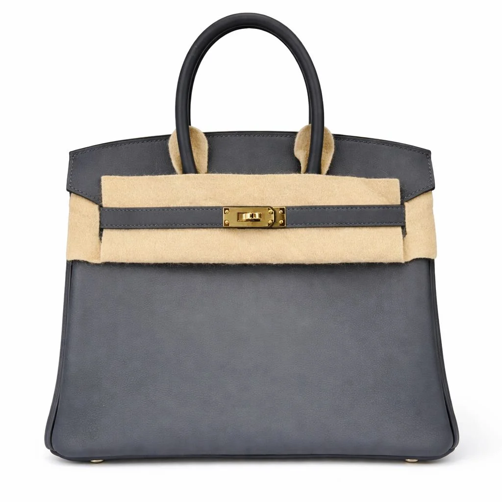 Birkin 25 Gris Misty CP swift stamp W